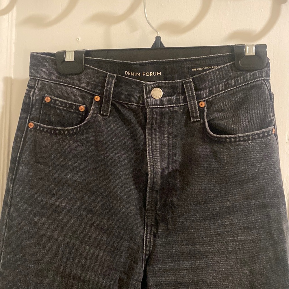 Denim Forum Aritzia Coco High Rise Wide Leg Jeans - Black 33L